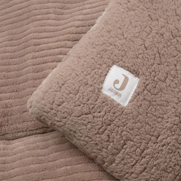 Jollein Cloudy Rib Parklegger - 100 × 100 cm - Milky Coffee