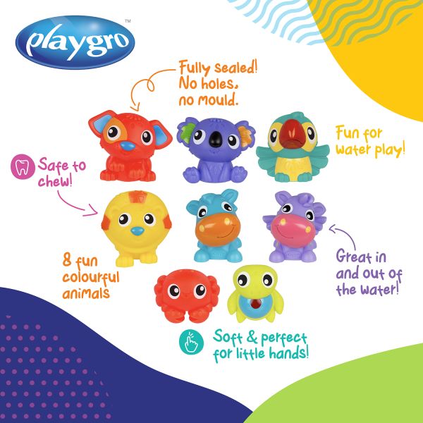 Playgro Badspeelgoed - First Fun Floaties - 8 Stuks Playgro Badspeelgoed - First Fun Floaties - 8 Stuks