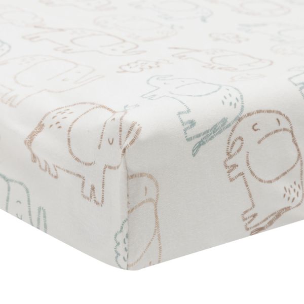 Jollein Aankleedkussenhoes - Jersey - 50 x 70 cm - Elephant Tales