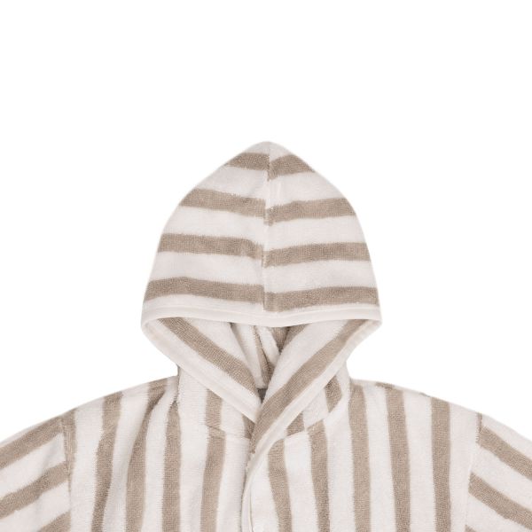 Jollein Badjas Stripe Terry Olive Green GOTS 1-2 Jaar