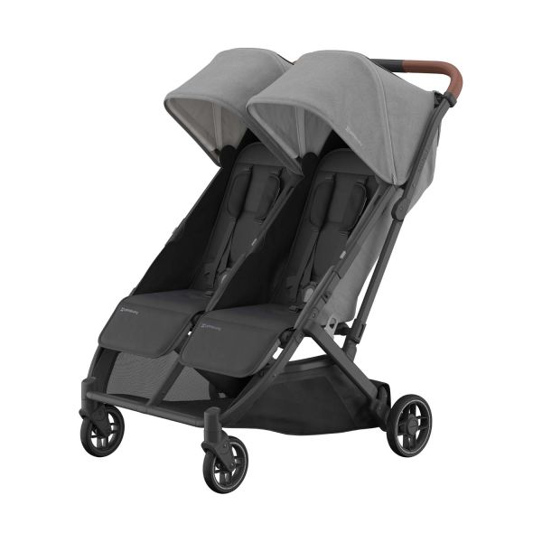 UPPAbaby MINU Duo Buggy - Greyson Carbon Frame Met Bruin Leer UPPAbaby MINU Duo Buggy - Greyson Carbon Frame Met Bruin Leer