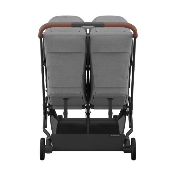 UPPAbaby MINU Duo Buggy - Greyson Carbon Frame Met Bruin Leer UPPAbaby MINU Duo Buggy - Greyson Carbon Frame Met Bruin Leer