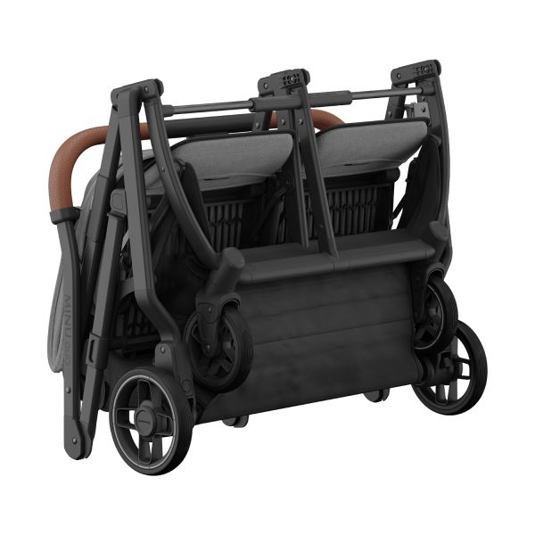 UPPAbaby MINU Duo Buggy - Greyson Carbon Frame Met Bruin Leer UPPAbaby MINU Duo Buggy - Greyson Carbon Frame Met Bruin Leer