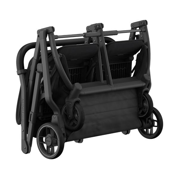 UPPAbaby MINU Duo Buggy - Jake Carbon Frame Met Zwart Leer UPPAbaby MINU Duo Buggy - Jake Carbon Frame Met Zwart Leer