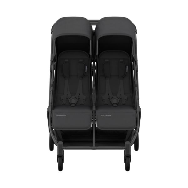 UPPAbaby MINU Duo Buggy - Jake Carbon Frame Met Zwart Leer UPPAbaby MINU Duo Buggy - Jake Carbon Frame Met Zwart Leer