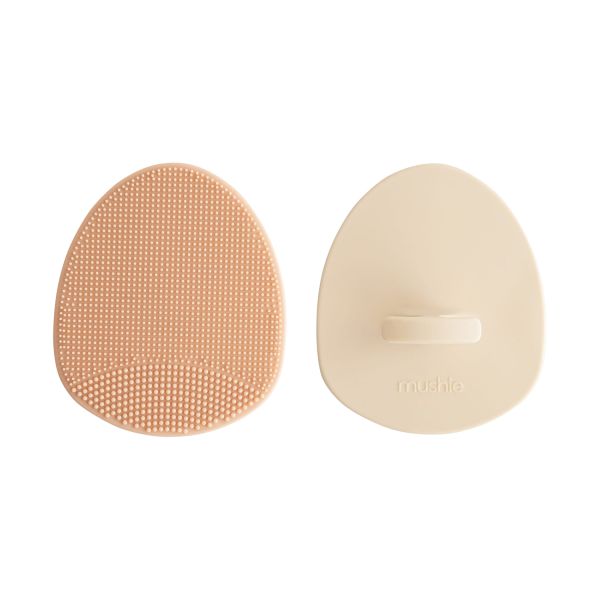 Mushie Baby Borstel Blush/Shifting Sand 2-Pack