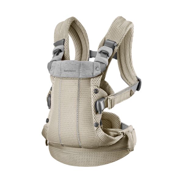 BabyBjörn Harmony Draagzak 3D-Mesh - Grijsbeige BabyBjörn Harmony Draagzak 3D-Mesh - Grijsbeige