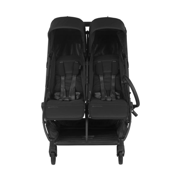 UPPAbaby MINU Duo Buggy - Jake Carbon Frame Met Zwart Leer UPPAbaby MINU Duo Buggy - Jake Carbon Frame Met Zwart Leer
