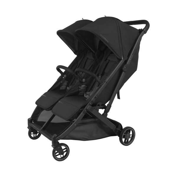 UPPAbaby MINU Duo Buggy - Jake Carbon Frame Met Zwart Leer UPPAbaby MINU Duo Buggy - Jake Carbon Frame Met Zwart Leer