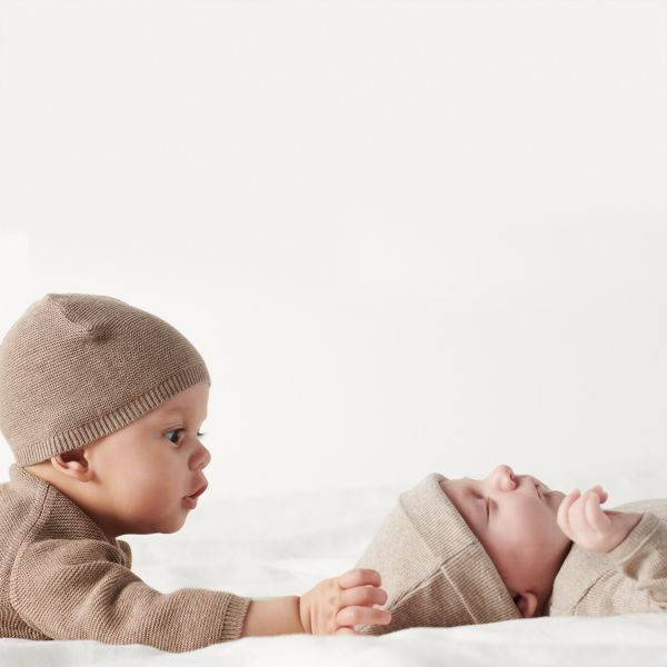 Noppies Muts Rib Nevel Taupe Melange