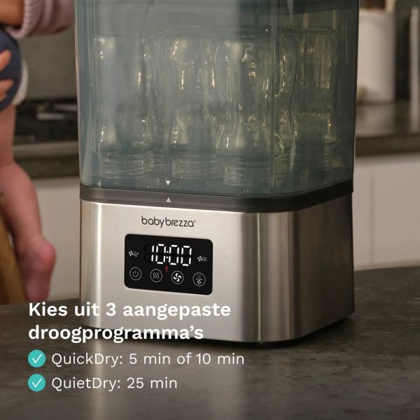 Baby Brezza Sterilisator & Droger - SuperQuick - Matt Black