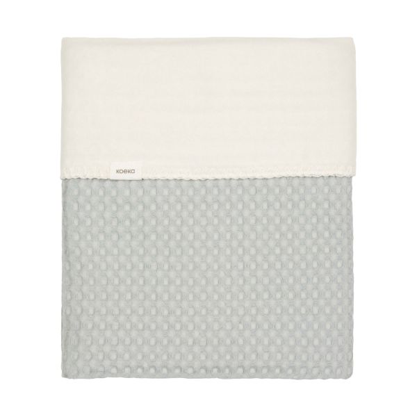 Koeka Ledikantdeken Cotton Fleece Wafel Amsterdam Ocean Air 100 x 150 cm