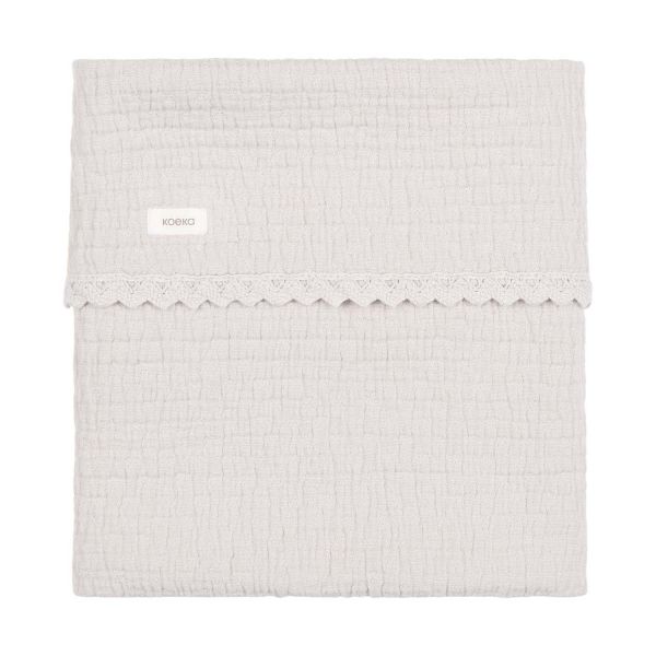 Koeka Elba Wiegdeken Lace - 75 x 100 cm - Stone 