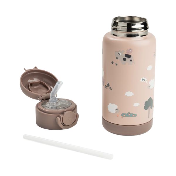 Done By Deer Thermos Drinkfles Rietje - 340 ml - Tiny Farm - Powder Done By Deer Thermos Drinkfles Rietje - 340 ml - Tiny Farm - Powder