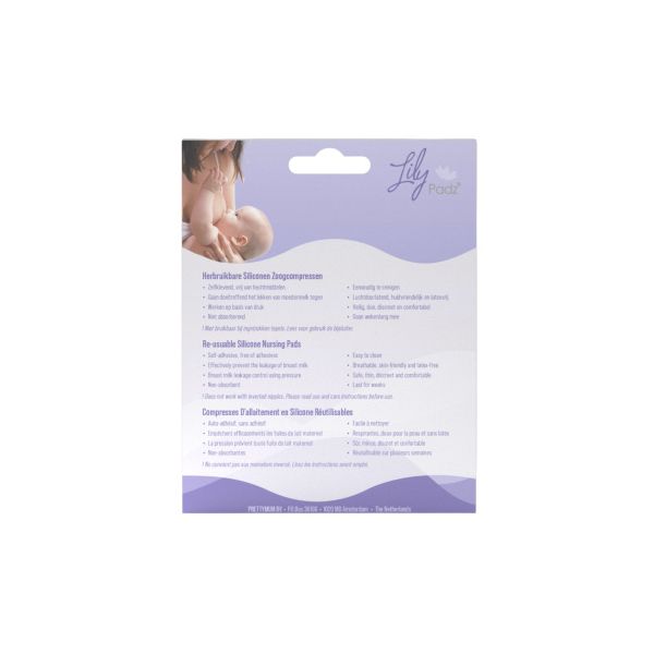 LilyPadz Herbruikbare Siliconen Zoogcompressen 2-Pack
