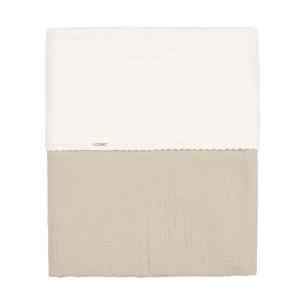 Koeka Faro Wiegdeken - 100 x 75 cm - Katoen/Fleece - Sage 