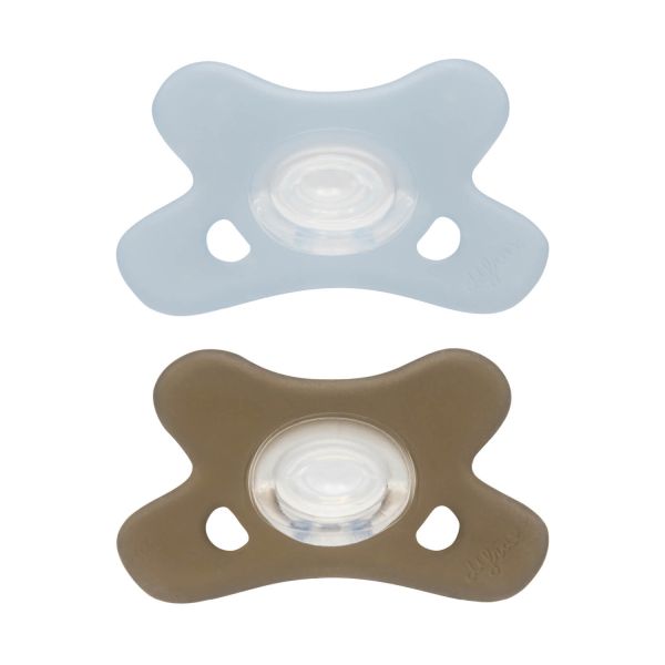 Difrax Fopspeen - Rond - 2 Stuks - 0-6 Mnd - Blauw/Grijs Difrax Fopspeen - Rond - 2 Stuks - 0-6 Mnd - Blauw/Grijs