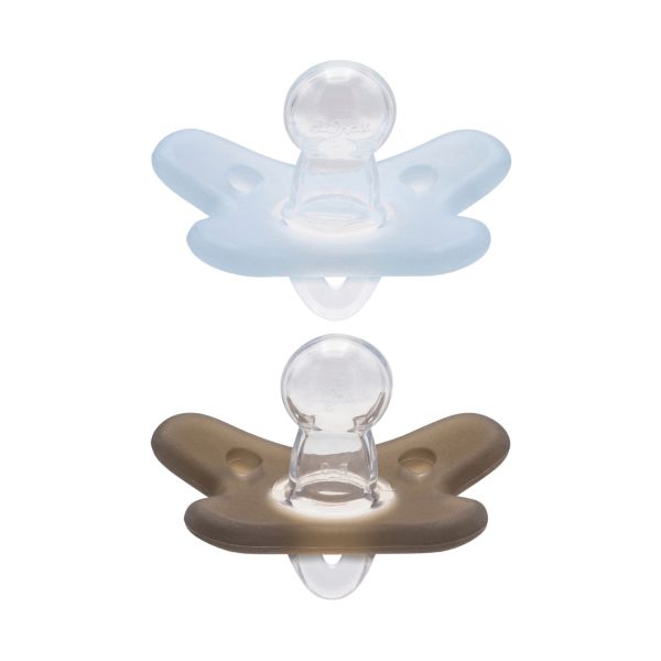 Difrax Fopspeen - Rond - 2 Stuks - 0-6 Mnd - Blauw/Grijs Difrax Fopspeen - Rond - 2 Stuks - 0-6 Mnd - Blauw/Grijs