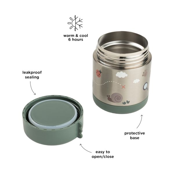 Done By Deer Thermos Voedselpot - Tiny Trails - 300 ml - Green Done By Deer Thermos Voedselpot - Tiny Trails - 300 ml - Green