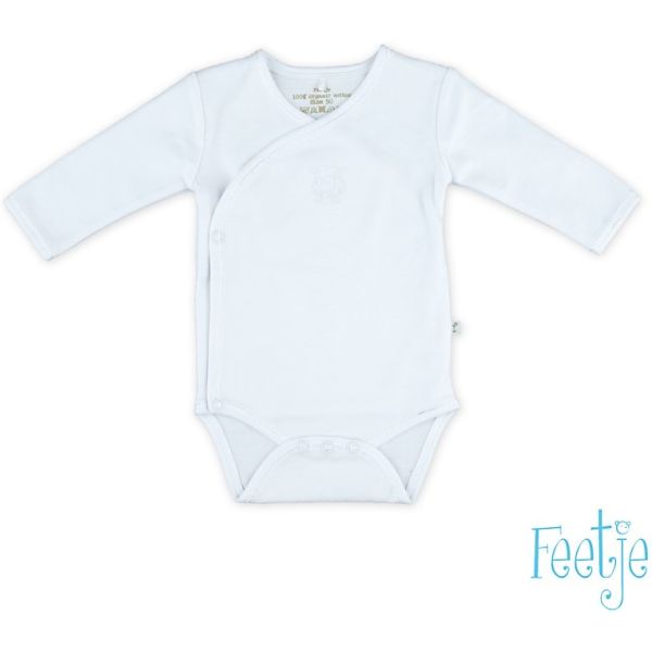 Feetje Romper Overslag Lange Mouw Wit  maat 44