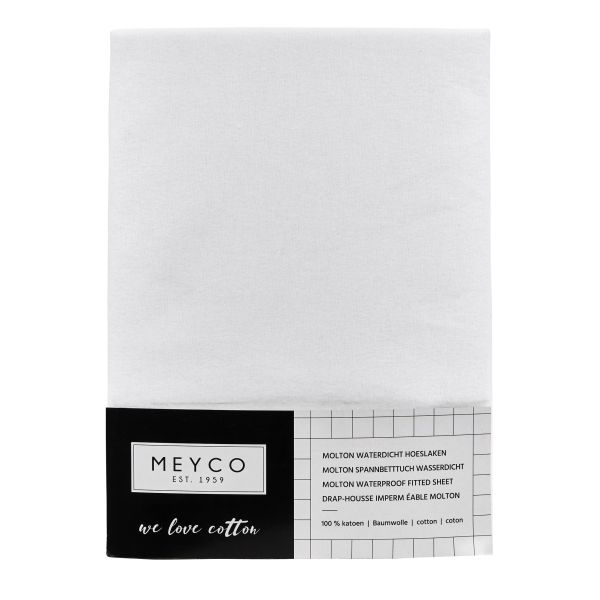 Meyco Molton PU Juniorhoeslaken Wit 70 x 140/150 cm Meyco Molton PU Juniorhoeslaken Wit 70 x 140/150 cm