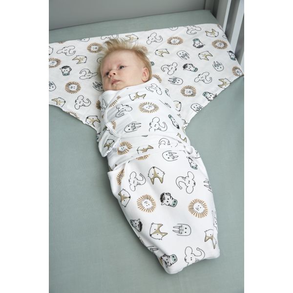 SwaddleMeyco 2-Pack Animal/Uni Wit0-3 Maanden