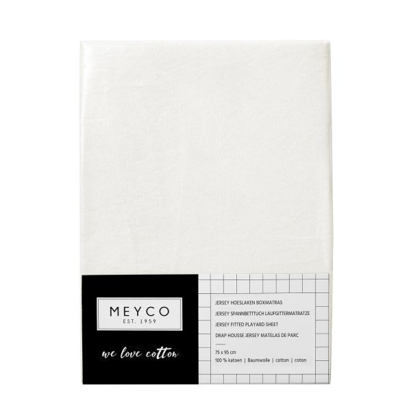 Meyco Hoeslaken Boxmatras Offwhite 75 x 95 cm