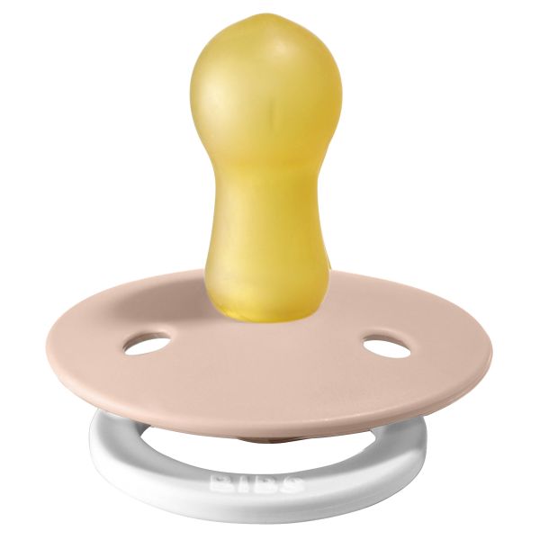 BiBs Glow In The Dark Fopspeen - Rond - 6-18 Mnd - Blush 