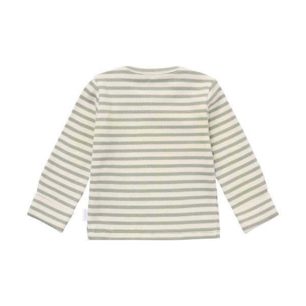 Noppies Shirt Stripe Lange Mouw - Maat 50 - Iceberg Green