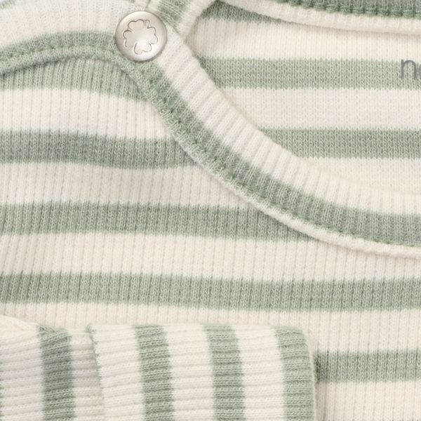 Noppies Shirt Stripe Lange Mouw - Maat 50 - Iceberg Green