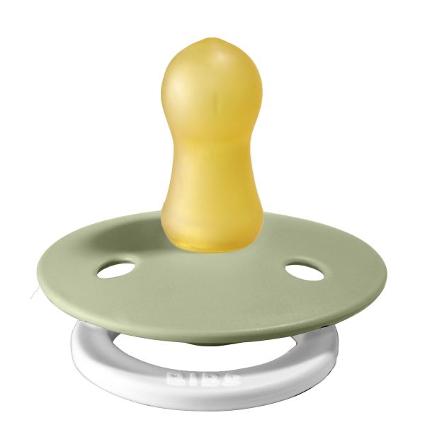 BiBs Glow In The Dark Fopspeen - Rond - 0-6 Mnd - Sage BiBs Glow In The Dark Fopspeen - Rond - 0-6 Mnd - Sage