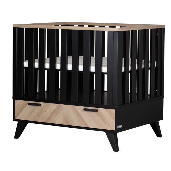 Interbaby Lancaster Park Met Lade - Zwart/Visgraatmotief
