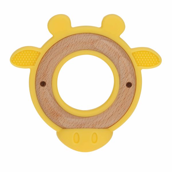 Nûby Hout/Silicone Bijtring Giraf 3mnd+ Nûby Hout/Silicone Bijtring Giraf 3mnd+