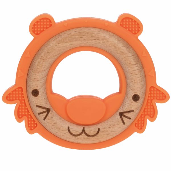 Nûby Hout/Silicone Bijtring Tijger 3mnd+ Nûby Hout/Silicone Bijtring Tijger 3mnd+