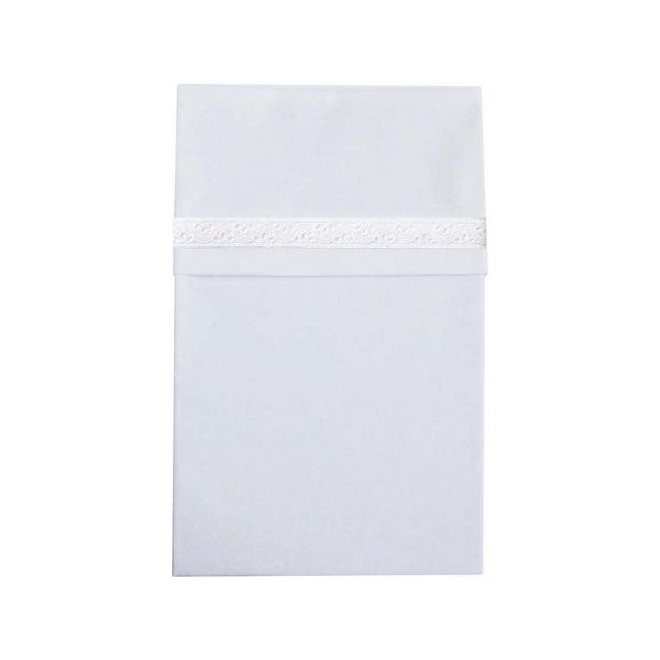 Cottonbaby Wieglaken Barok Wit 75 x 90 cm