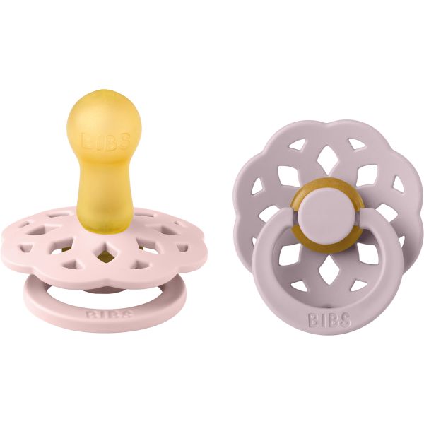 BiBs Boheme Fopspeen - Rond - 2 Stuks - 0-6 Mnd - Blossom/Dusky Lilac 