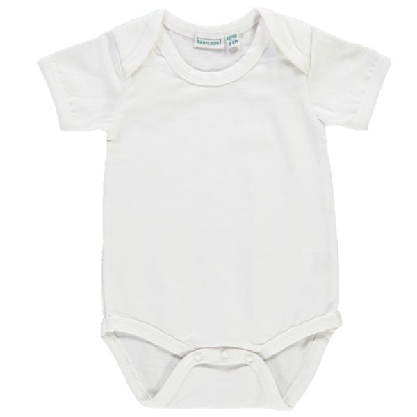 Babylook Romper Korte Mouw White maat 62/68 Babylook Romper Korte Mouw White maat 62/68