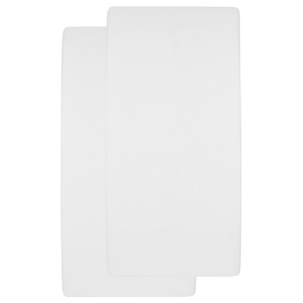Meyco Molton Hoeslaken Wieg Stretch Wit 40 x 80/90 cm (2-Pack) Meyco Molton Hoeslaken Wieg Stretch Wit 40 x 80/90 cm (2-Pack)