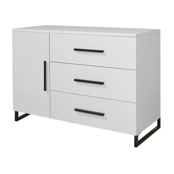 TWF Ledikant 60 x 120 - Commode XL 3 Laden/1 Deur - Hanglegkast 2 Deuren/1 Lade Torino