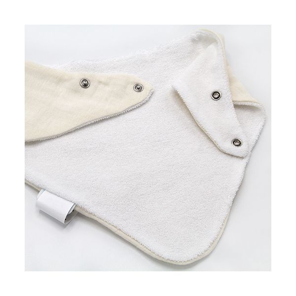 Babyjem Bandana Slab Met Houten Bijtring Ecru