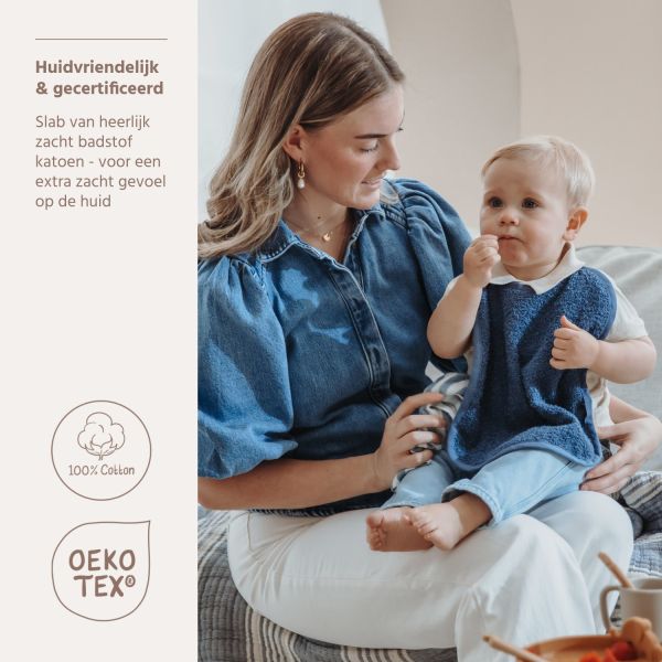 Meyco Slab met Striksluiting Badstof - Indigo - 2-Pack