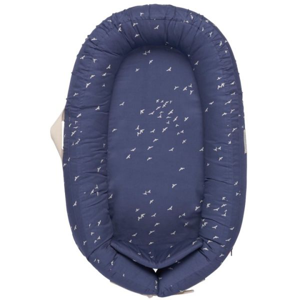 Voksi Babynest Premium Mesh Poppy Blue Flying Voksi Babynest Premium Mesh Poppy Blue Flying