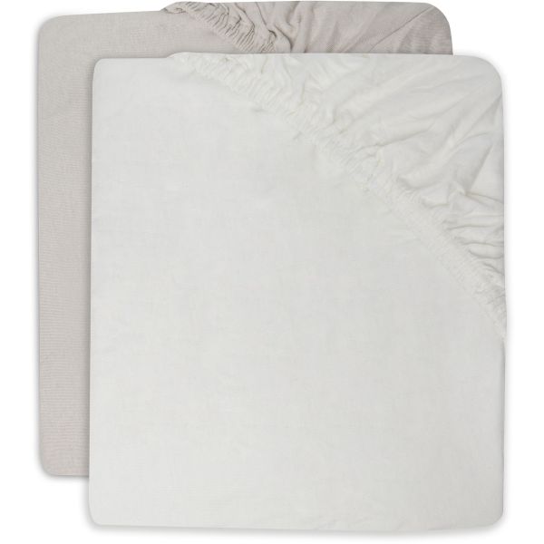 Jollein Ledikanthoeslaken Jersey 60 x 120 cm Ivory/Nougat 2-pack Jollein Ledikanthoeslaken Jersey 60 x 120 cm Ivory/Nougat 2-pack