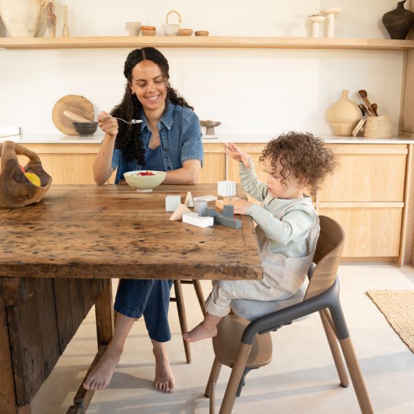 Bugaboo Giraffe Kinderstoel Compleet Bundel - Wood/Grey