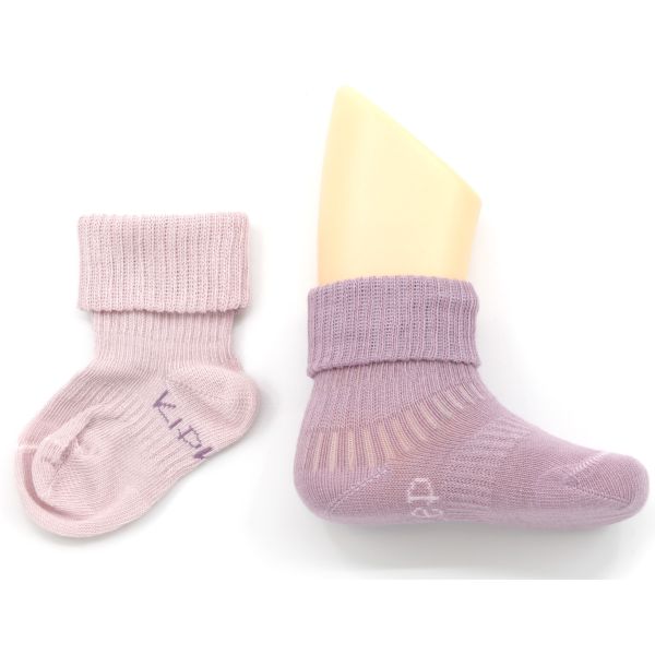 KipKep Blijf-Sokjes - 2-6 Mnd - 2_Pack - Pastel Violet