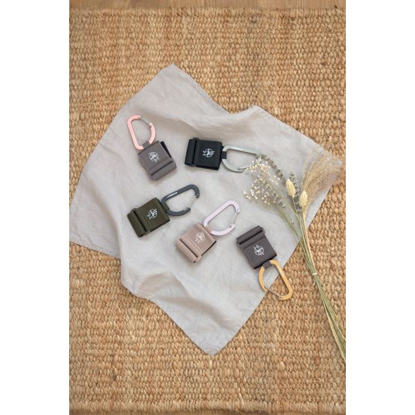 Lässig Stroller Hooks Met Karabijnhaak Antrhraciet 2-Pack