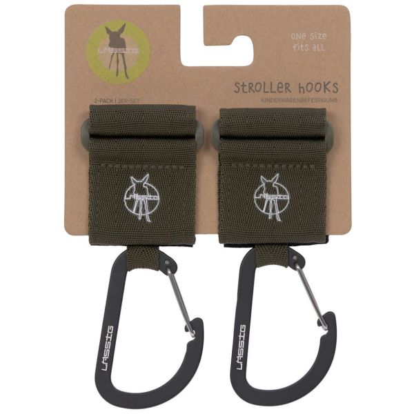 Lässig Stroller Hooks Met Karabijnhaak Olive 2-Pack Lässig Stroller Hooks Met Karabijnhaak Olive 2-Pack