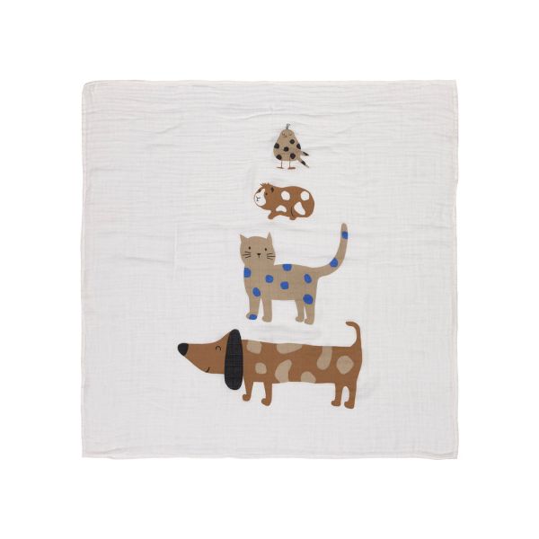 Lässig Heavenly Soft Swaddle L Little Mateys Royal Blue 80 x 80 cm 3-Pack