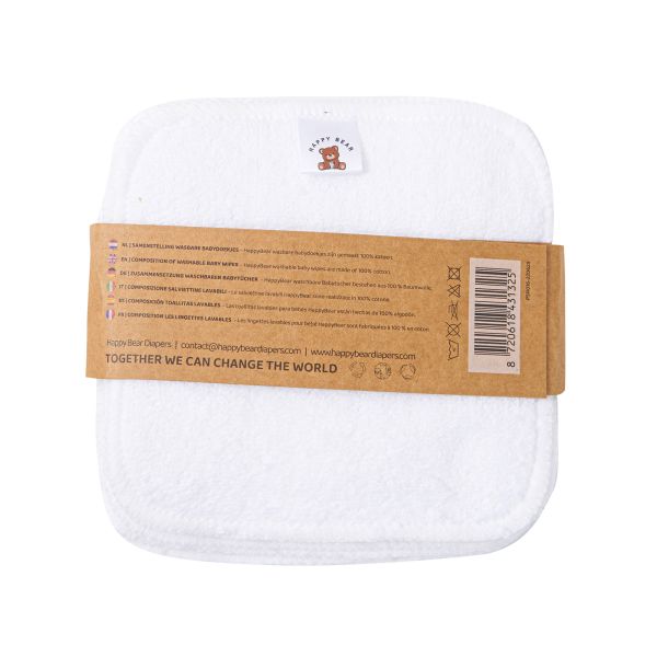 HappyBear Wasbare Babydoekjes 15 x 15cm 10 stuks HappyBear Wasbare Babydoekjes 15 x 15cm 10 stuks