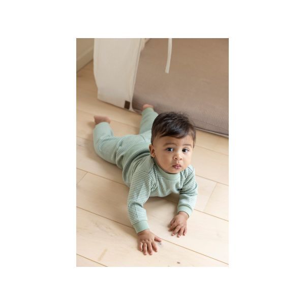Feetje Pyjama Wafel Groen melange mt 68 Feetje Pyjama Wafel Groen melange mt 68